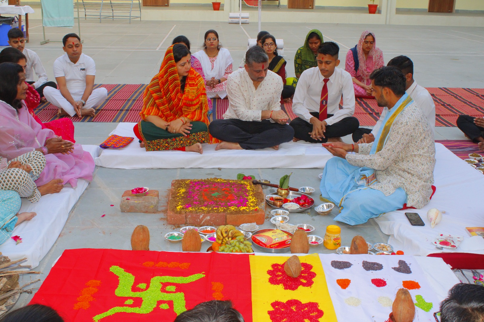 Traditional Griha Pravesh ritual at padmini house