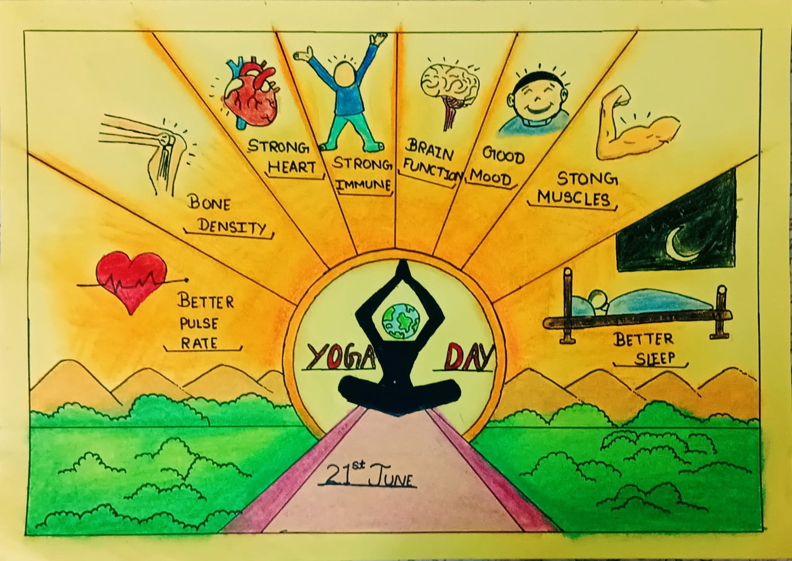 Yoga Day 2024 : Painting & Slogan competition