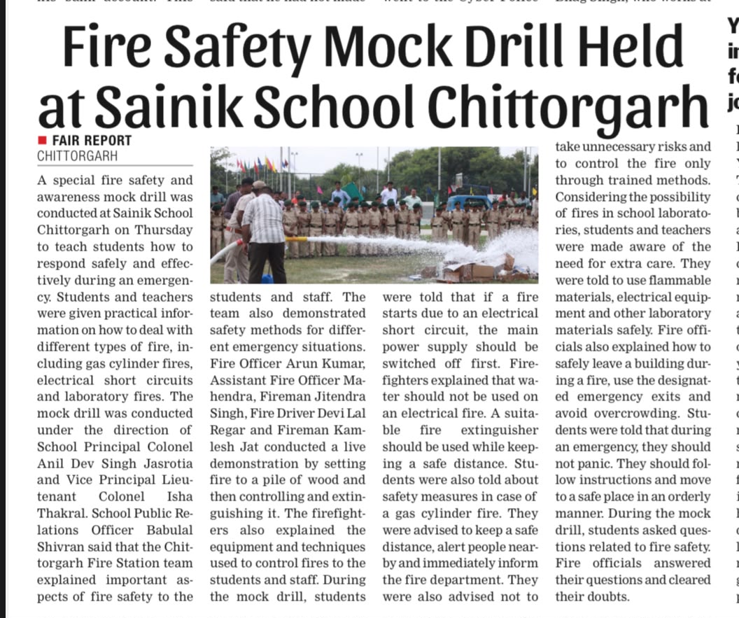 Fire safety drill